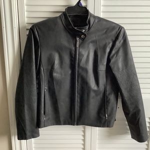 Vegan leather jacket moto jacket